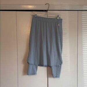 Light Blue Skirt with Leggings